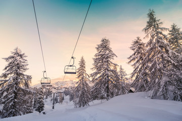Ski center of Vogel Julian Alps, Slovenia