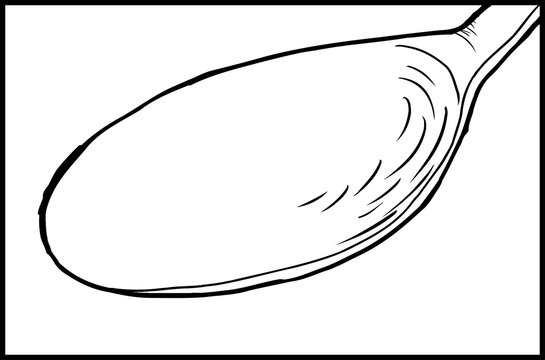 Spoon Close Up Outline
