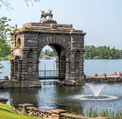 The Welcome Arch Boldt Castle on Heart Island USA