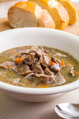 Chicken gizzards stewed.