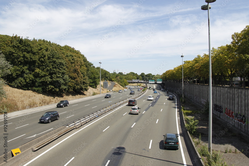 Poster Trafic routier sur le périphérique à Paris