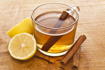 Cinnamon and lemon tea.