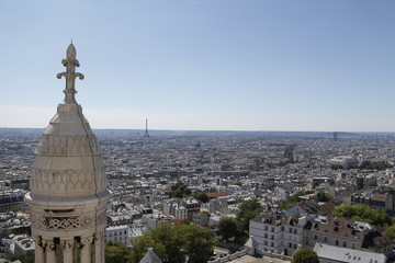 Paysage urbain à Paris, vue depuis le Sacré Cœur