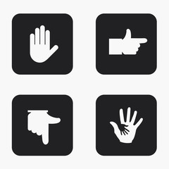 Vector modern hand  icons set