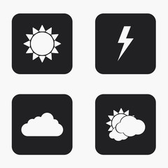 Vector modern weather  icons set 