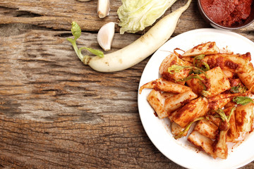 Daikon radishes kimchi korean food