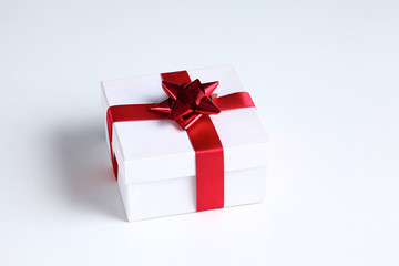 Christmas gift box isolated on a white background