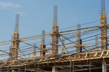 Home building construction site