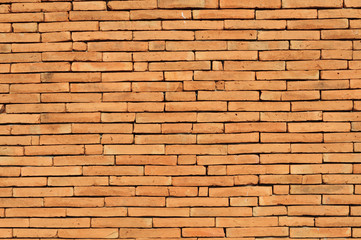 Antique and old red brick wall texture