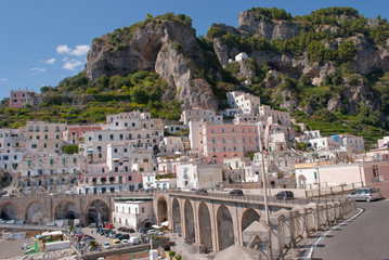 Fototapeta premium Amalfi Coast landscape particular Atrani village