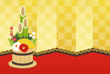 年賀　背景素材　赤