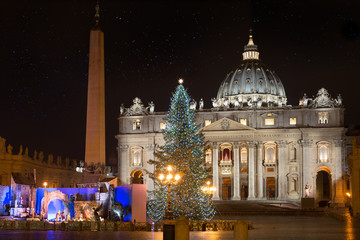 Saint Peter's Square Christmas Tree, Rome Italy
