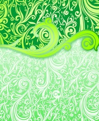 Fototapeta na wymiar cover batik abstract on swirl green