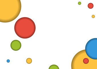 Simple background with large copyspace and colorful circles