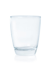 Glass on white background