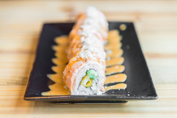 Salmon sushi roll