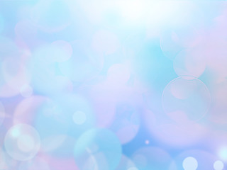 Blue bokeh abstract light background.