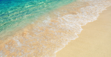 Colorful sea water at beach