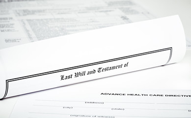 Obraz premium Last Will and Health Care Directive with Pen