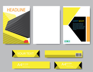 Design cover paper report. Abstract geometric vector template. 