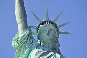 Fototapeta premium Statue of Liberty closeup in New York City Manhattan