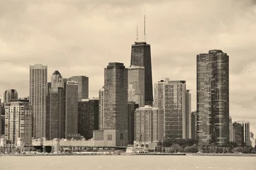 Fotobehang Chicago city urban skyline © rabbit75_fot