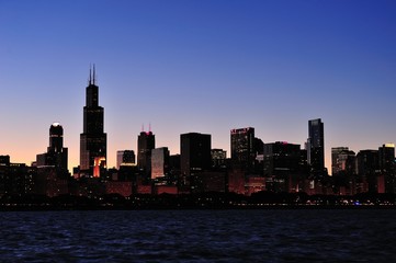 Fototapeta na wymiar Chicago silhouette