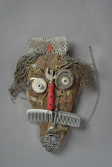 Recycled Art Doctor's Head