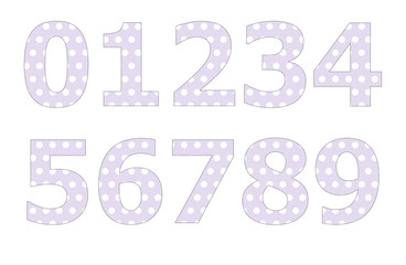Polka dot pattern on number

