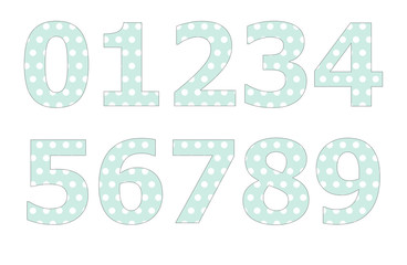 Polka dot pattern on number
