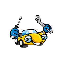 Car Repair 4 cartoon Mascot