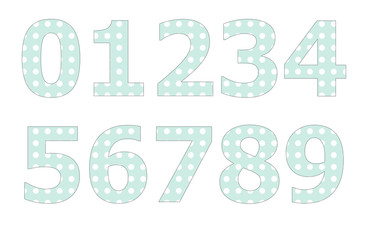 Polka dot pattern on number
