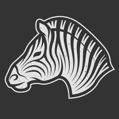 Zebra symbol for dark background.