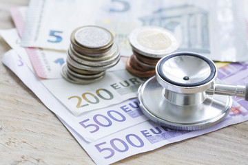 Euro and Stethoscope