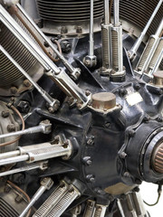 Old airplane star engine