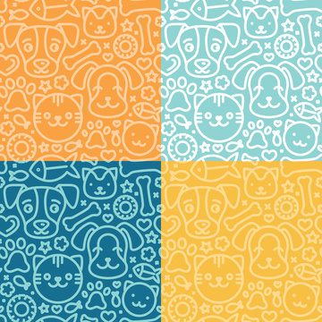 Vector set of seamless patterns