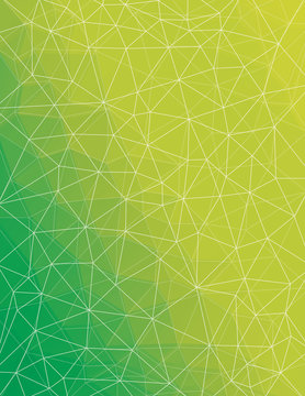 Abstract Green Polygon Vector Background