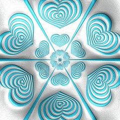 Optical illusion leather tile