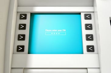 ATM Screen Enter PIN Code