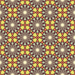 Seamless spirograph geometric texture vector background pattern