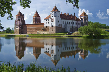 Fototapeta na wymiar Europe, Belarus, history: Mir Castle Complex Radzivillov.
