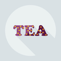 Flat modern design with shadow icons tea