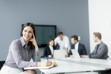 Young people working in the office