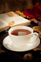 Autumn hot tea