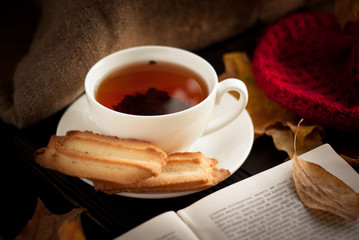 Autumn hot tea