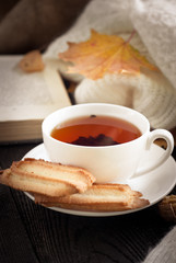 Autumn hot tea