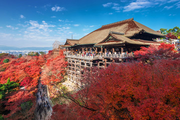 Kiyomizu-dera Temple in the autumn season, Japan