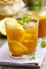 Passion fruit and honey iced tea