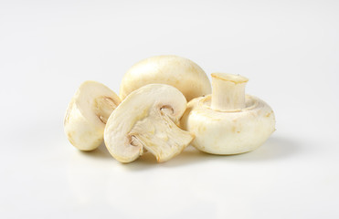 Fresh white cap mushrooms