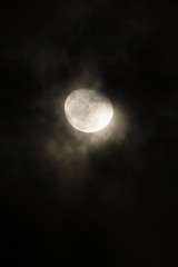 Naklejka na ściany i meble Full moon in the cloud